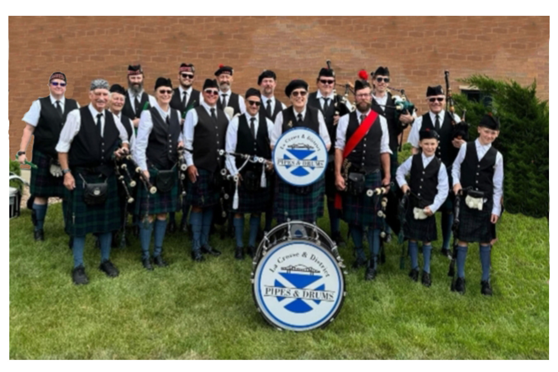 The Band in Campbell of Cawdor tartan at Irish Fest, 2024